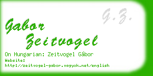 gabor zeitvogel business card
